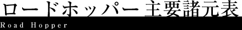 ロードホッパー主要諸元表